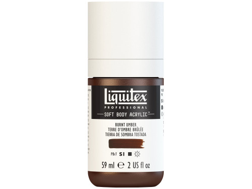 Acrylic Soft Body paint - Liquitex - Burnt Umber, 59 ml
