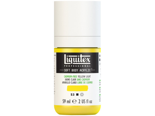 Acrylic Soft Body paint - Liquitex - Cadmium Free Yellow Light, 59 ml