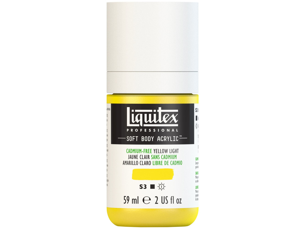 Farba akrylowa Soft Body - Liquitex - Cadmium Free Yellow Light, 59 ml