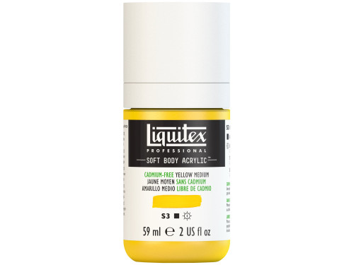 Farba akrylowa Soft Body - Liquitex - Cadmium Free Yellow Medium, 59 ml