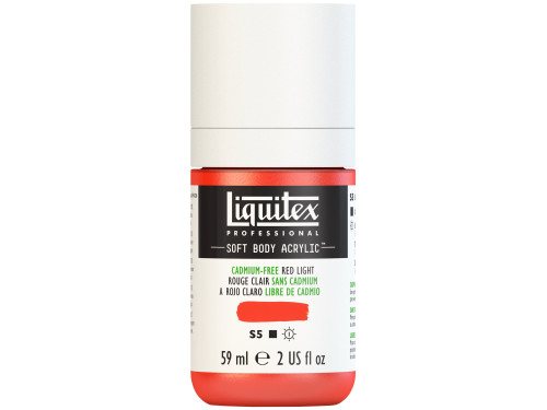 Acrylic Soft Body paint - Liquitex - Cadmium Free Red Light, 59 ml