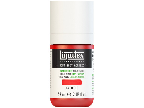 Farba akrylowa Soft Body - Liquitex - Cadmium Free Red Medium, 59 ml