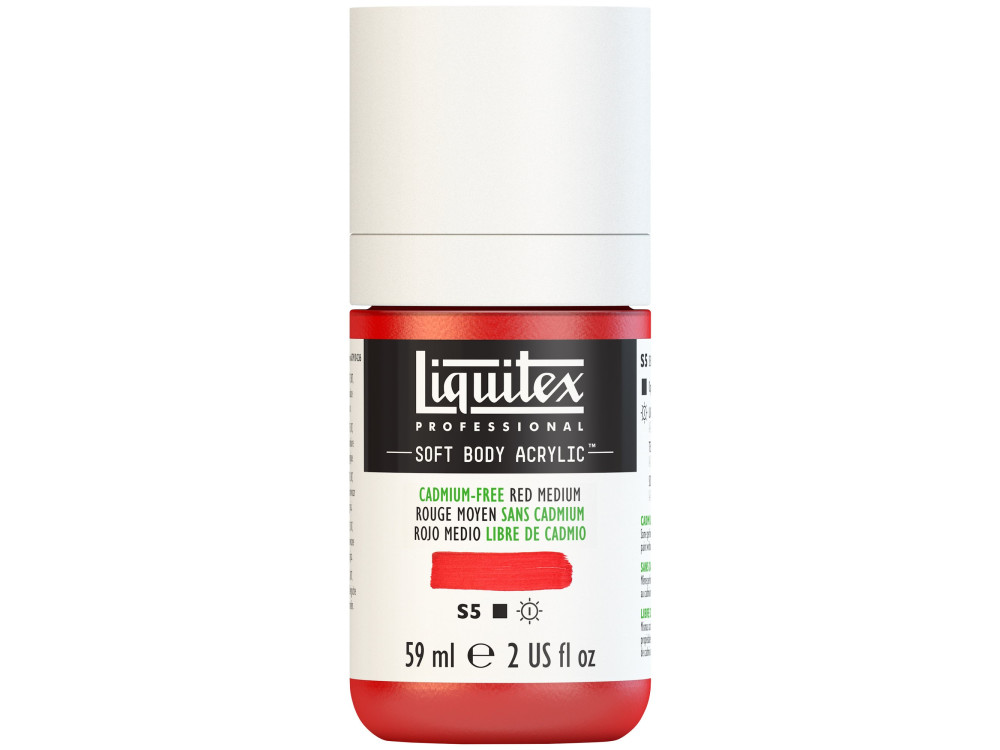 Acrylic Soft Body paint - Liquitex - Cadmium Free Red Medium, 59 ml
