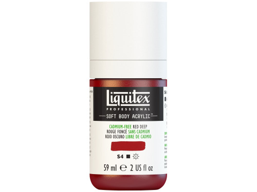 Acrylic Soft Body paint - Liquitex - Cadmium Free Red Deep, 59 ml