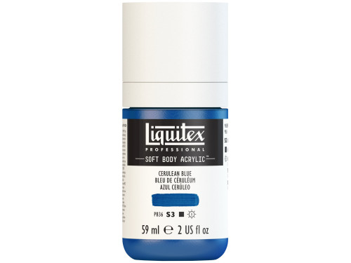 Acrylic Soft Body paint - Liquitex - Cerulean Blue, 59 ml