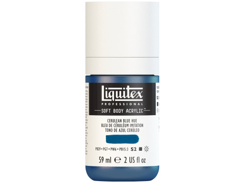 Acrylic Soft Body paint - Liquitex - Cerulean Blue Hue, 59 ml