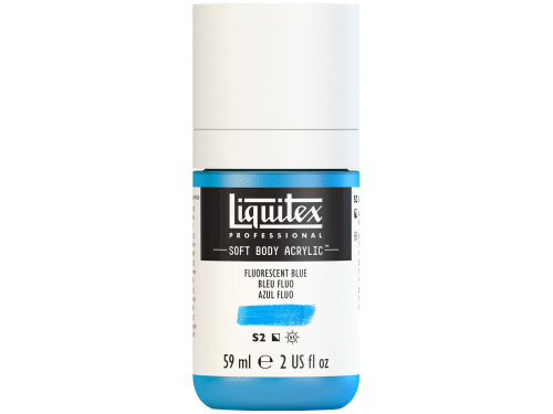 Acrylic Soft Body paint - Liquitex - Fluo Blue, 59 ml