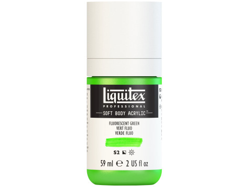 Acrylic Soft Body paint - Liquitex - Fluo Green, 59 ml