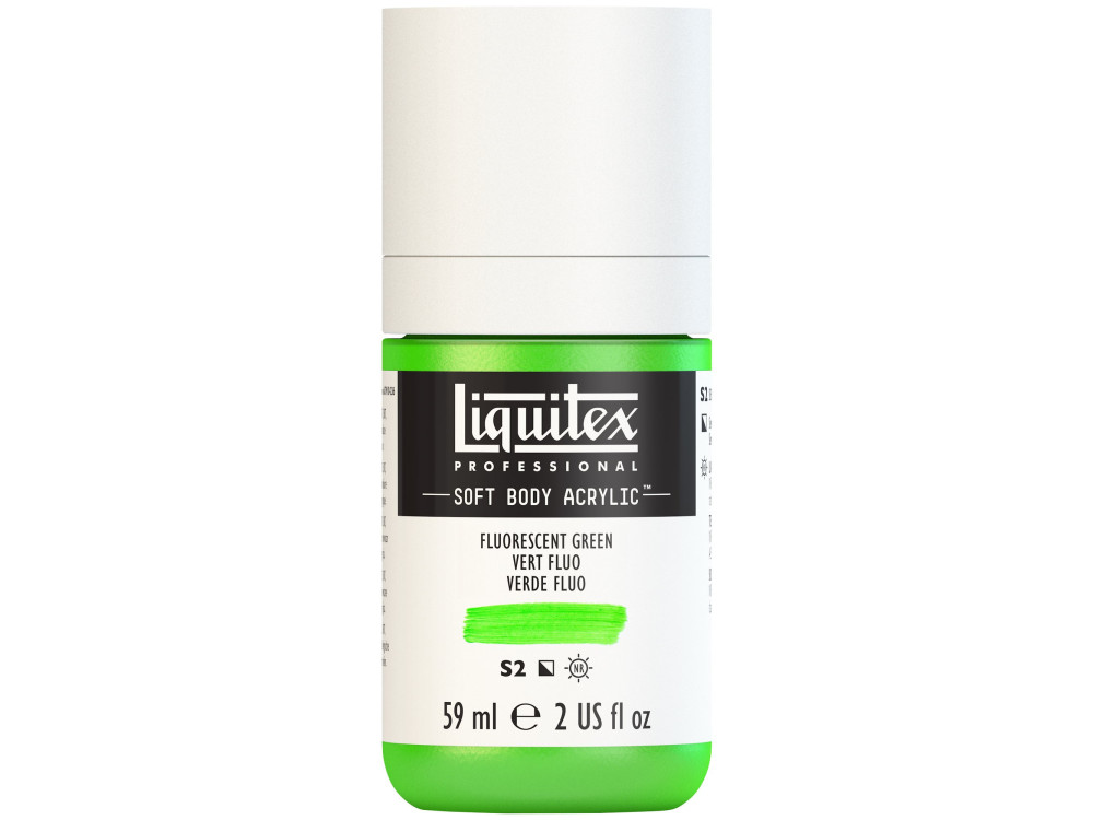 Acrylic Soft Body paint - Liquitex - Fluo Green, 59 ml