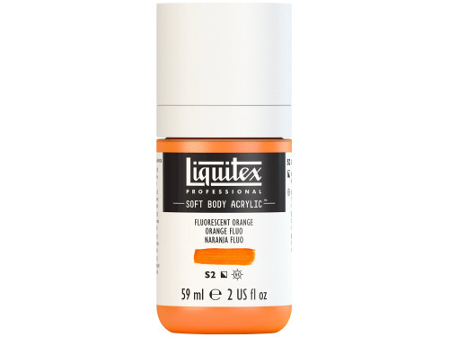Acrylic Soft Body paint - Liquitex - Fluo Orange, 59 ml