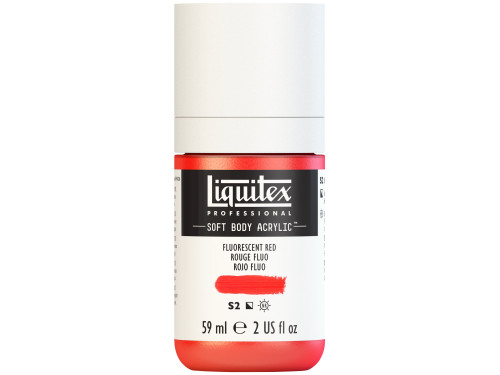 Farba akrylowa Soft Body - Liquitex - Fluo Red, 59 ml