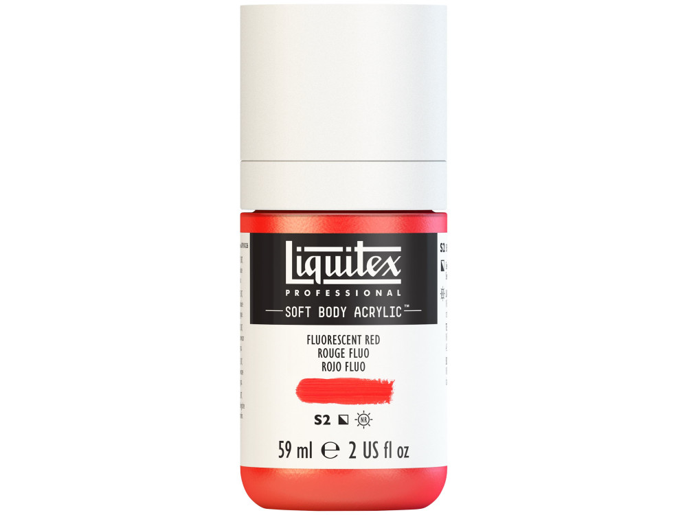 Acrylic Soft Body paint - Liquitex - Fluo Red, 59 ml