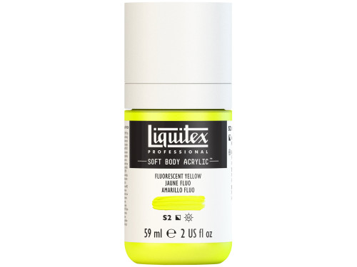 Farba akrylowa Soft Body - Liquitex - Fluo Yellow, 59 ml