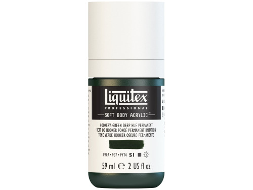 Acrylic Soft Body paint - Liquitex - Hooker's Green Deep Hue Permanent, 59 ml