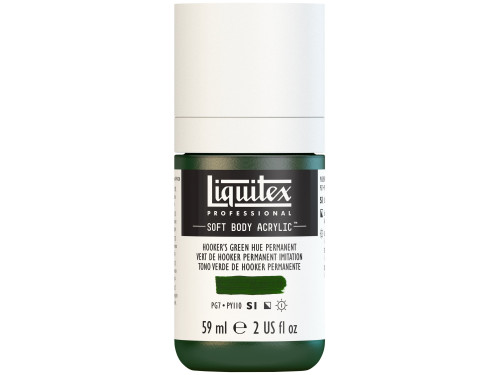 Farba akrylowa Soft Body - Liquitex - Hooker's Green Hue Permanent, 59 ml