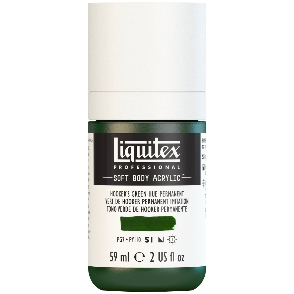 Acrylic Soft Body paint - Liquitex - Hooker's Green Hue Permanent, 59 ml