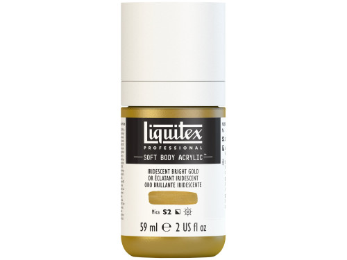 Farba akrylowa Soft Body - Liquitex - Iridescent Bright Gold, 59 ml