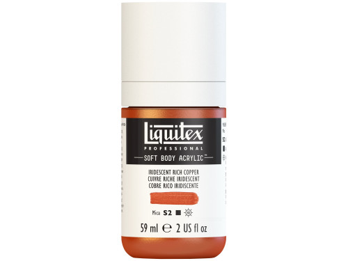 Farba akrylowa Soft Body - Liquitex - Iridescent Rich Copper, 59 ml