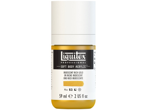 Farba akrylowa Soft Body - Liquitex - Iridescent Rich Gold, 59 ml