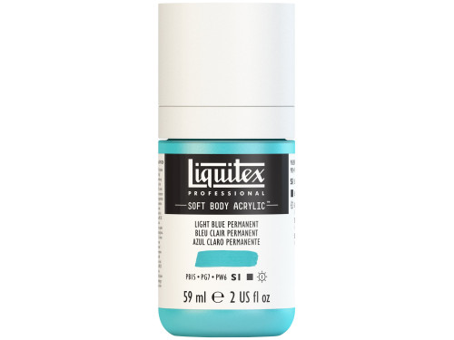 Farba akrylowa Soft Body - Liquitex - Light Blue Permanent, 59 ml