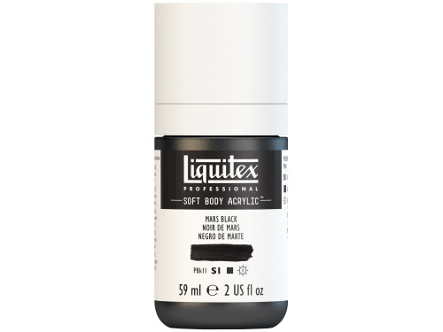 Farba akrylowa Soft Body - Liquitex - Mars Black, 59 ml