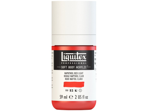 Acrylic Soft Body paint - Liquitex - Naphthol Red Light, 59 ml
