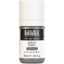Farba akrylowa Soft Body - Liquitex - Neutral Gray 5, 59 ml