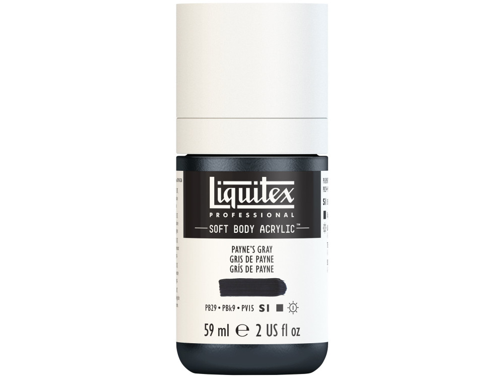 Farba akrylowa Soft Body - Liquitex - Payne's Gray, 59 ml