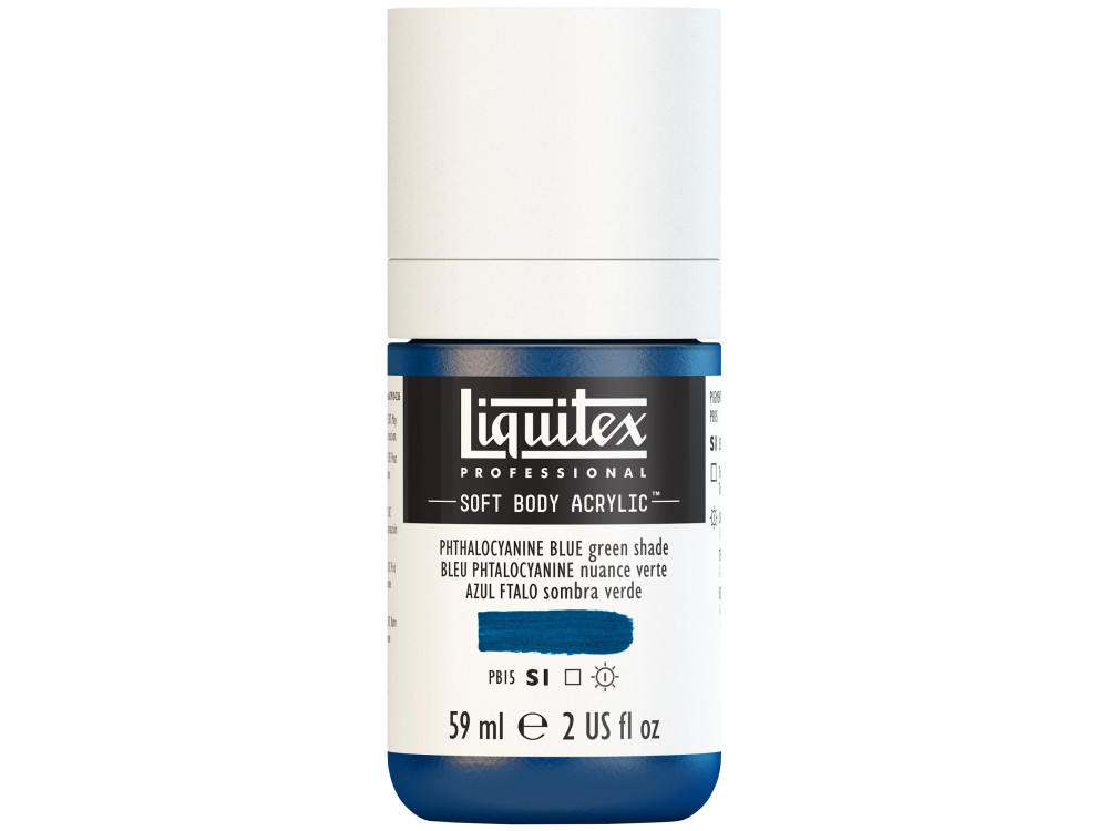 Farba akrylowa Soft Body - Liquitex - Phthalocyanine Blue Green Shade, 59 ml