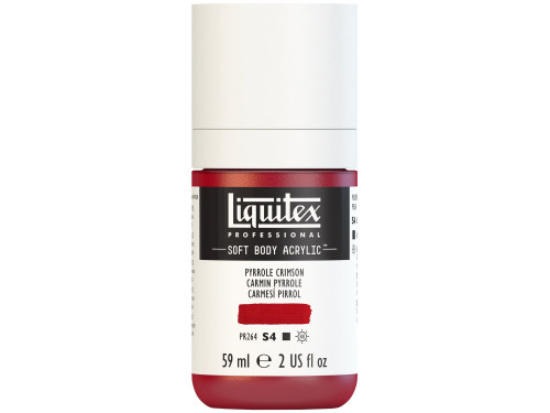 Farba akrylowa Soft Body - Liquitex - Pyrrole Crimson, 59 ml
