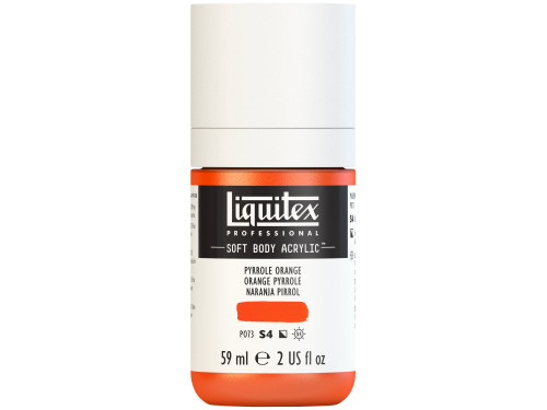 Acrylic Soft Body paint - Liquitex - Pyrrole Orange, 59 ml
