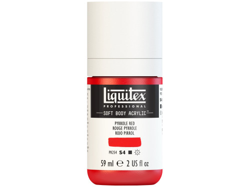 Farba akrylowa Soft Body - Liquitex - Pyrrole Red, 59 ml