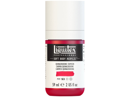 Farba akrylowa Soft Body - Liquitex - Quinacridone Crimson, 59 ml