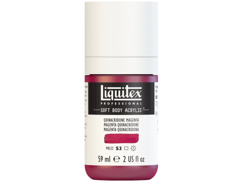 Farba akrylowa Soft Body - Liquitex - Quinacridone Magenta, 59 ml