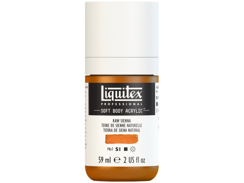 Farba akrylowa Soft Body - Liquitex - Raw Sienna, 59 ml