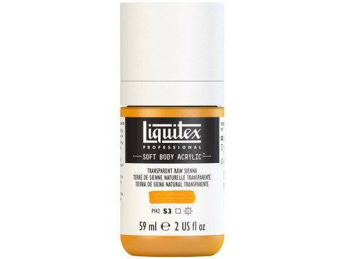 Farba akrylowa Soft Body - Liquitex - Transparent Raw Sienna, 59 ml