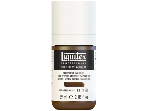 Farba akrylowa Soft Body - Liquitex - Transparent Raw Umber, 59 ml