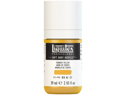 Acrylic Soft Body paint - Liquitex - Turner's Yellow, 59 ml