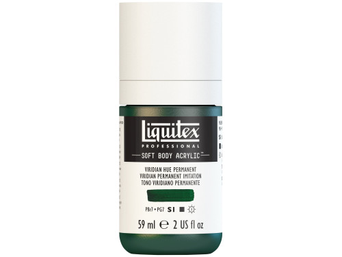 Farba akrylowa Soft Body - Liquitex - Viridian Hue Permanent, 59 ml