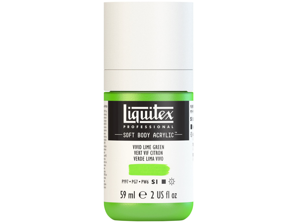 Acrylic Soft Body paint - Liquitex - Vivid Lime Green, 59 ml