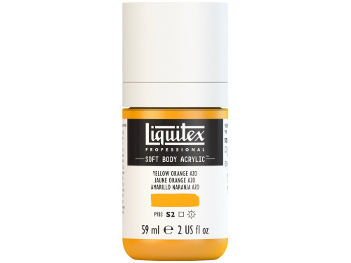 Farba akrylowa Soft Body - Liquitex - Yellow Orange Azo, 59 ml