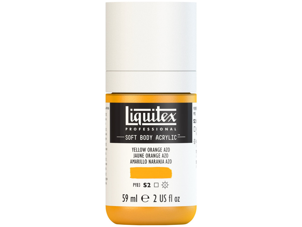 Farba akrylowa Soft Body - Liquitex - Yellow Orange Azo, 59 ml