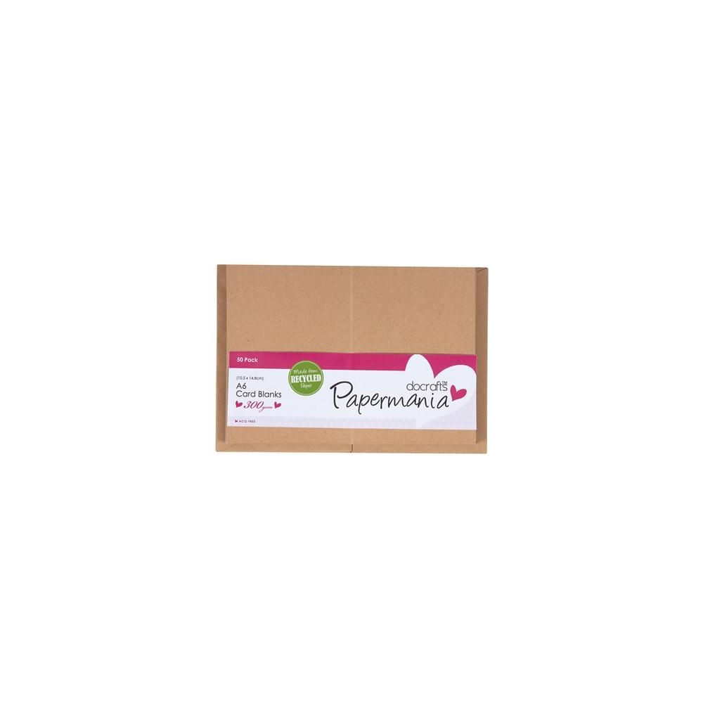 A6 Cards & Envelopes Set - Papermania - Recycled Kraft, 50 pcs