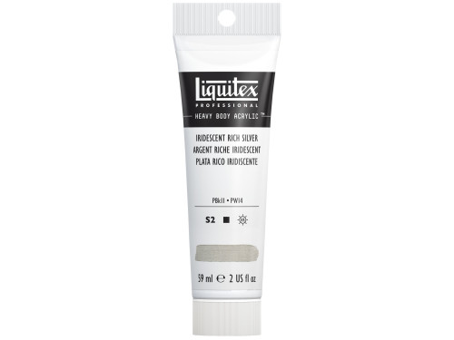 Acrylic Heavy Body paint - Liquitex - Rich Silver, 59 ml