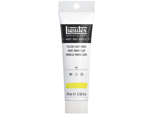 Acrylic Heavy Body paint - Liquitex - Yellow Light Hansa, 59 ml