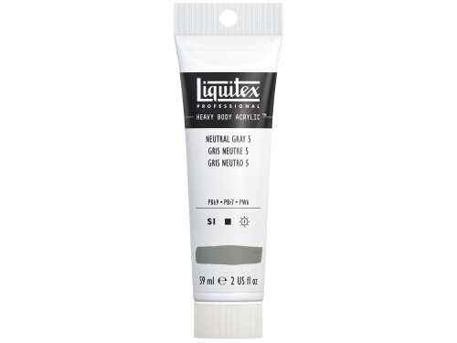 Acrylic Heavy Body paint - Liquitex - Neutral Gray 5, 59 ml