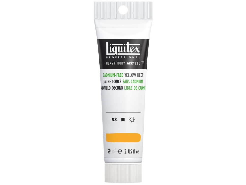 Acrylic Heavy Body paint - Liquitex - Cadmium Free Yellow Deep, 59 ml