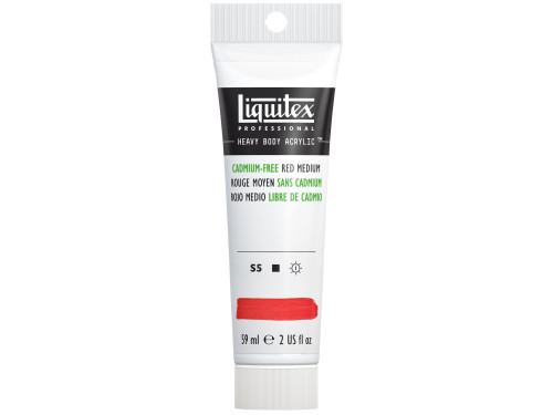 Acrylic Heavy Body paint - Liquitex - Cadmium Free Red Medium, 59 ml