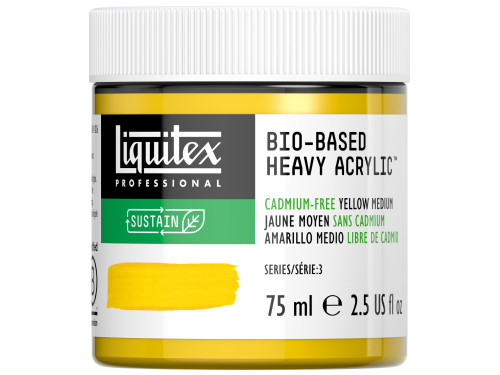 Bio-Based acrylic paint - Liquitex - Cadmium Free Yellow Medium, 75 ml