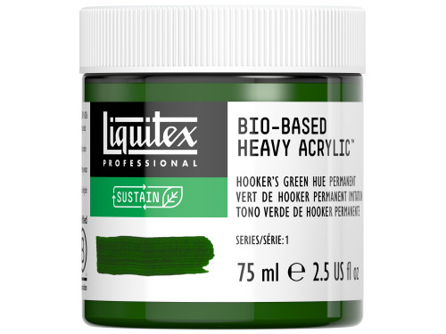 Bio-Based acrylic paint - Liquitex - Hooker's Green Hue Permanent, 75 ml